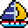 Sailboat 像素圖示（黑框版）